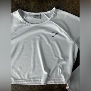 Gymshark White Crew Neck Crop